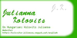 julianna kolovits business card